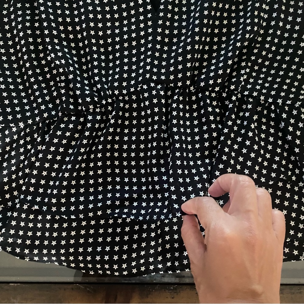 J.Crew Peplum Flowy Top Star Print size 4 - Picture 3 of 10